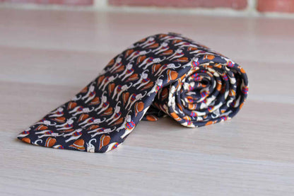 Brooks Brothers (New York, USA) 100% Silk Necktie Decorated with Elephants and Pith Helmets