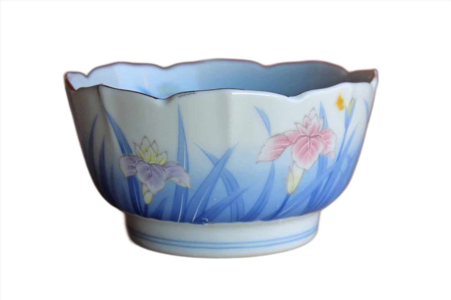 Otagiri Mercantile Company (Japan) Small Round Bowl with Iris Flowers