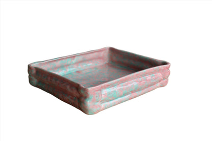 Artistic Pottery (California, USA) Turquoise and Pink Ceramic Vanity Tray