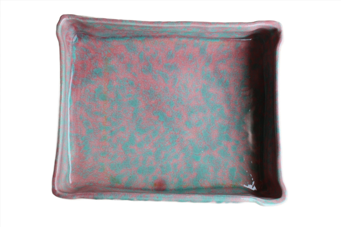 Artistic Pottery (California, USA) Turquoise and Pink Ceramic Vanity Tray