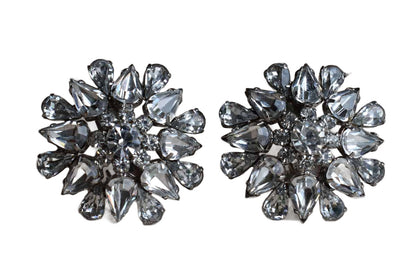 Big and Bold Faceted Crystal Non-Pierced Earrings