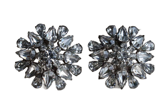 Big and Bold Faceted Crystal Non-Pierced Earrings