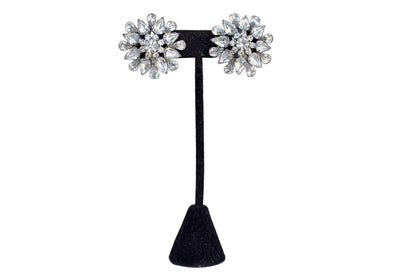 Big and Bold Faceted Crystal Non-Pierced Earrings