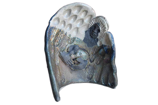 Art Pottery Figurine of a Mother and Baby