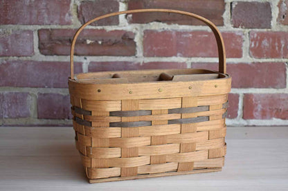 Basketville (Vermont, USA) Woven Split Oak Cutlery Basket