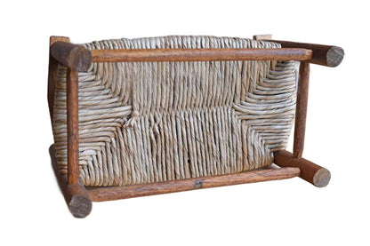 Little Wood Bench with Woven Seating