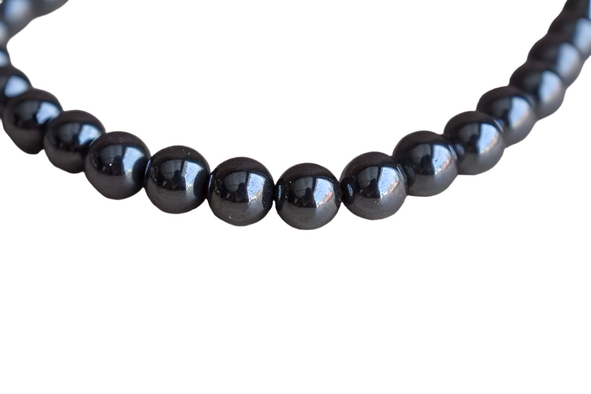 Metallic Hematite Necklace with Barrel Clasp