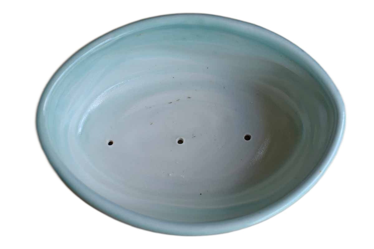 Blue Oval Handmade Ceramic Planter