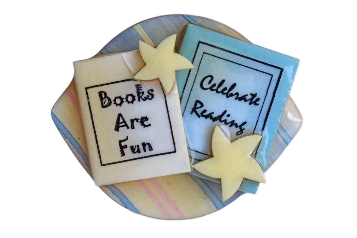 "Books are Fun" Book Pins by Lucinda
