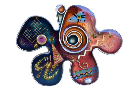 Fabulous 1990s Resin Brooch