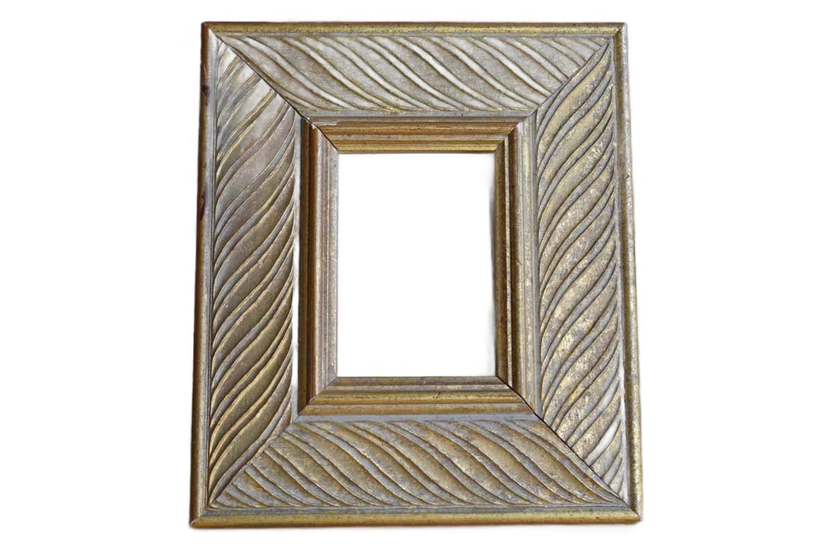 Carr Frame with Embossed Gold Wavy Patterns