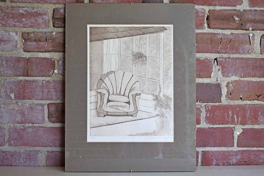 1979 Signed and Numbered Print of a Chair on a Porch