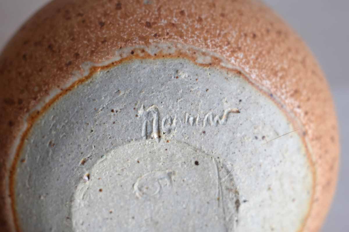Little Tan Stoneware Container with Cork Lid