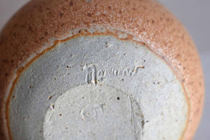 Little Tan Stoneware Container with Cork Lid