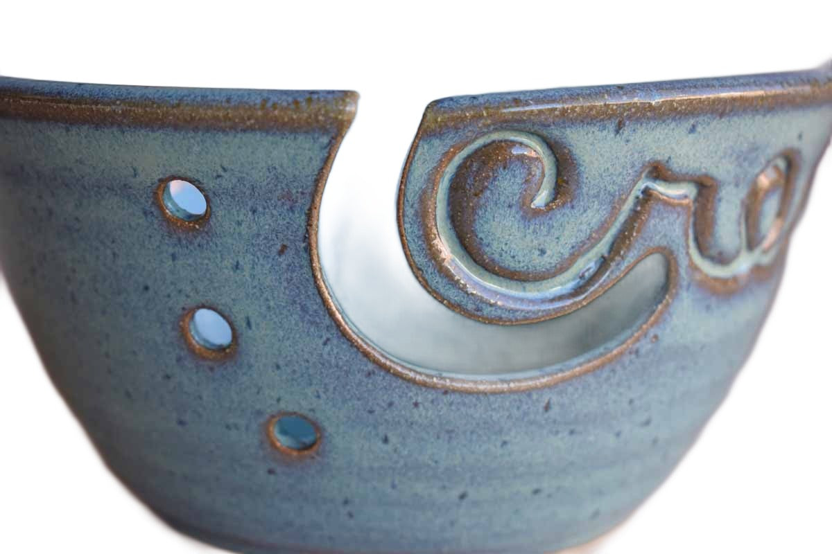 Handmade Stoneware "Create" Yarn Bowl