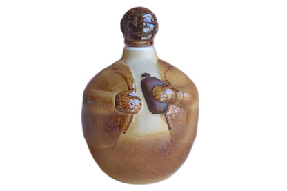 Salt Glazed Stoneware Round Man Alcohol Decanter