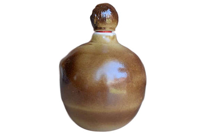 Salt Glazed Stoneware Round Man Alcohol Decanter