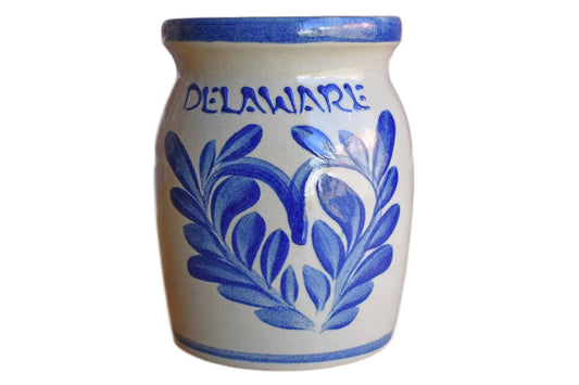 Beaumont Brothers Pottery (Ohio, USA) Stoneware "Delaware" Crock