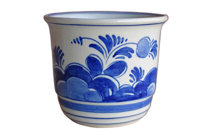 Small Porcelain Cup with Blue Flowers, Made in Holland