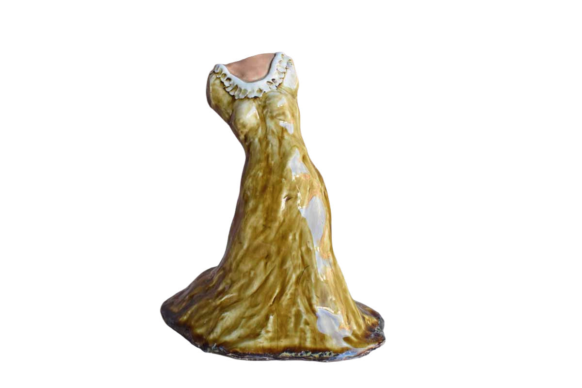 Quirky Headless Dancing Woman in Old-Fashioned Dress Sculpture