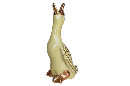 Adorable Yellow and Gold Duck-Shaped Bud Vase