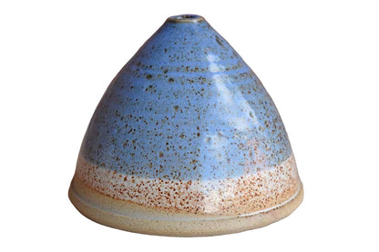 Penny's Pottery (Ventry Co. Kerry Ireland) Beehive-Shaped Blue and Cream Bud Vase