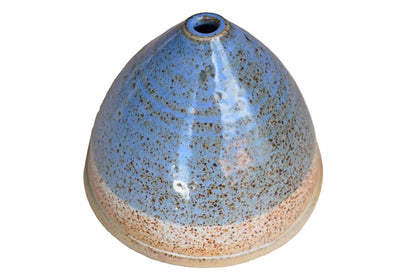Penny's Pottery (Ventry Co. Kerry Ireland) Beehive-Shaped Blue and Cream Bud Vase