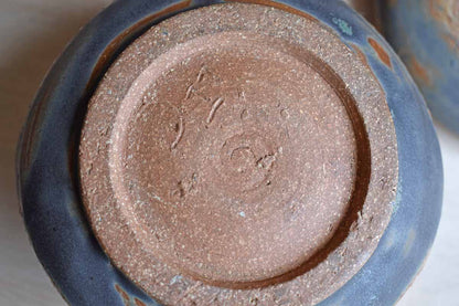 Handmade Stoneware Box with Little Slash Marks