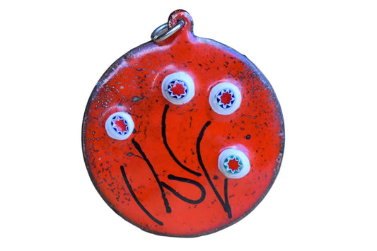 Millefiore Flower Pendant