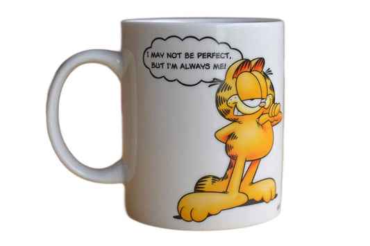 "I May Not Be Perfect But I'm Always Me!" Ceramic Garfield Mug