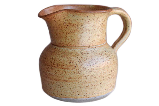 Speckled Orange Stoneware Pitcher