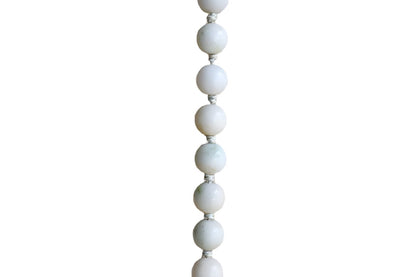 Polished Light Green Stone Bead Necklace