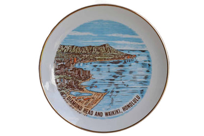 Viletta's Arts Porcelain Honolulu Hawaii Souvenir Dish