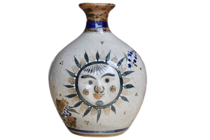 Ken Edwards Tonala Mexico Vase with Faces