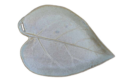 Ceramic Green Leaf-Shaped Dish