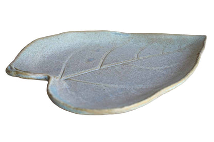 Ceramic Green Leaf-Shaped Dish
