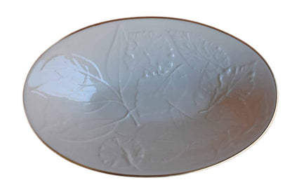 Lenox (USA) Nature's Impressions Oval Bowl with Embossed Leaves