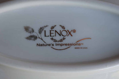 Lenox (USA) Nature's Impressions Oval Bowl with Embossed Leaves