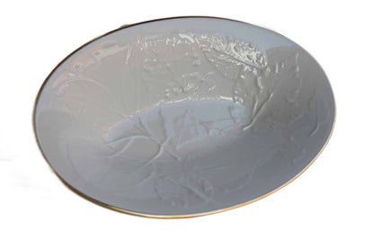 Lenox (USA) Nature's Impressions Oval Bowl with Embossed Leaves
