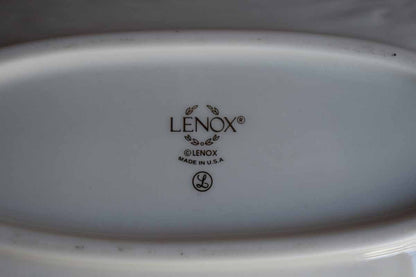 Lenox (USA) Bone China Butter Tray with Gold Rim