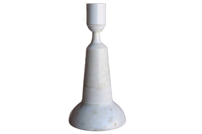 White Marble Table Lamp with Modernist Look