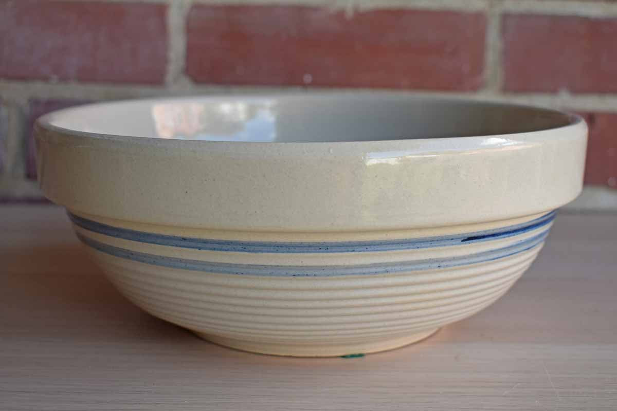 Heritage Blue Stripe Stoneware Mixing Bowls - Set of 4