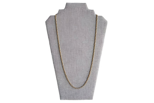 Monet (New York, USA) Textured Gold Tone Rolo Chain Necklace