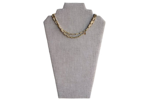 Monet (New York, USA) Gold Tone Necklace with Boxy Links