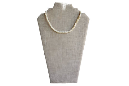 Monet (New York, USA) Braided Triple Strand Pearl Choker Necklace