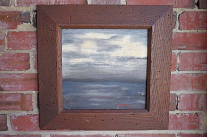 Original Signed Painting of a Dark and Moody Ocean