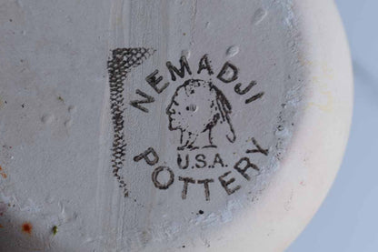Nemadji Pottery (Minnesota, USA) Red Swirl Gourd-Shaped Vase