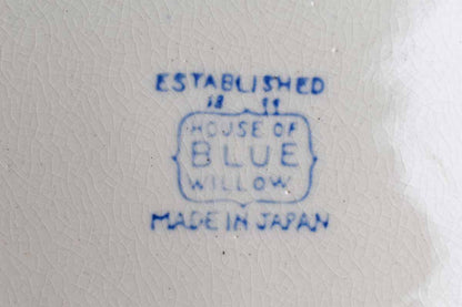 House of Blue Willow (Japan) Oval Ceramic Platter with Blue Willow Design
