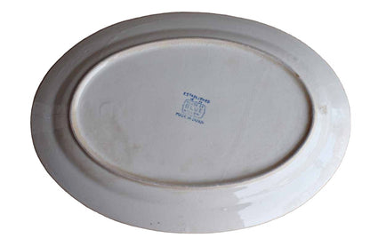 House of Blue Willow (Japan) Oval Ceramic Platter with Blue Willow Design