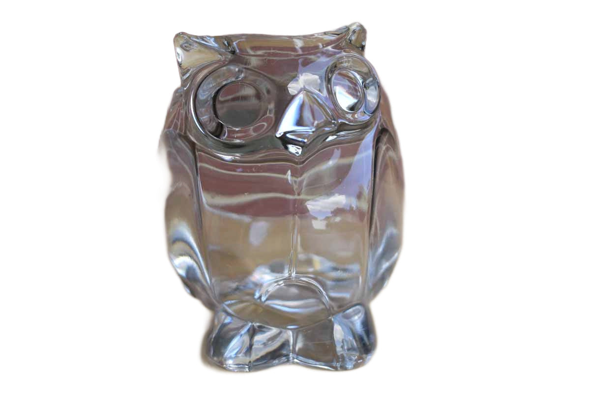 Sasaki Glass (Japan) Crystal Owl Bowl